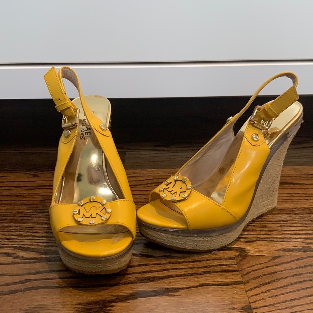 Michael by Michael Kors Yellow Wedges